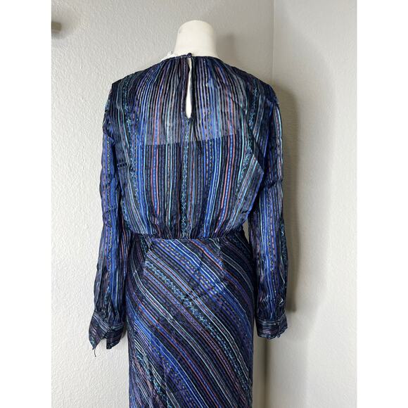 VERONICA BEARD Dita Printed Devore-satin Midi Dress 2 - Picture 7 of 12